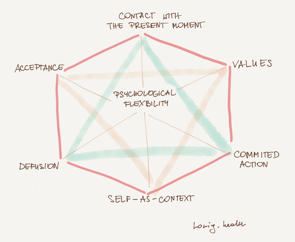 psychological flexibility hexaflex model
